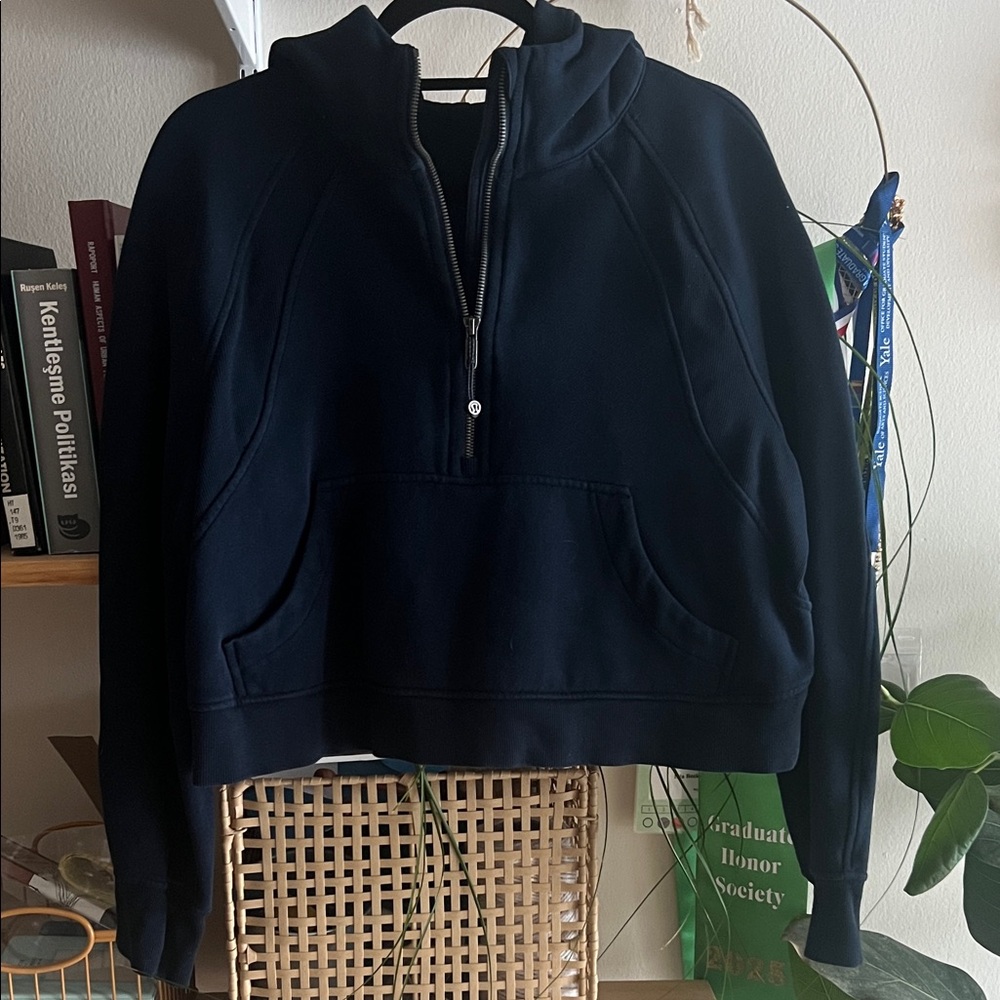 Lululemon Scuba True Navy Half-Zip Hoodie M-L